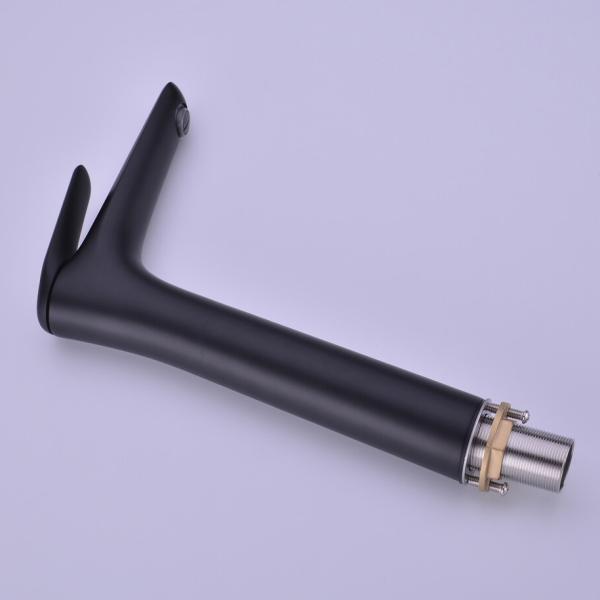Rubinetto Alto Lavabo Bagno Ottone Nero Opaco