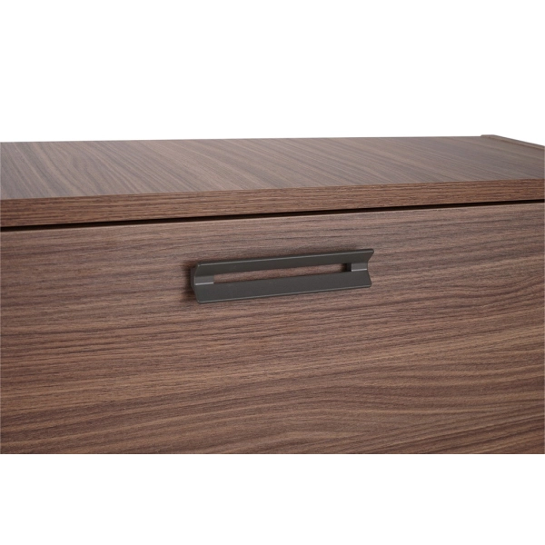 Platzsparender Schuhschrank 3 Klappen 77xh124 cm Nussbaum