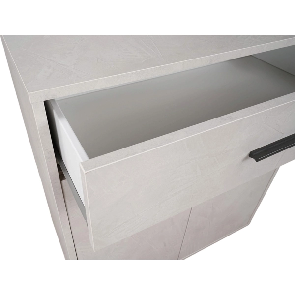 Kommode / Mehrzweckschrank 81x90 cm Hellbeton mit Schublade und 2 Türen