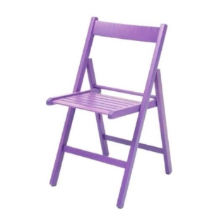 PURPLE colored wooden folding chair 1 piece