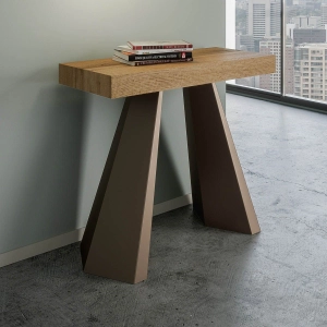 Console extensible 90x40/300 cm cadre ours DIAMANTE chêne nature