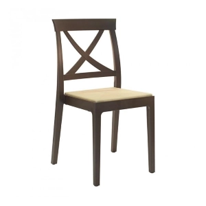 Stapelstuhl aus Polypropylen für den Innen- und Außenbereich ARTEMIDE braun 2er Set