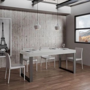 Extendable table to 420 cm TECNO 90X160 white ash