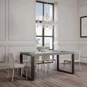 TECNO 90X180 concrete table extendable to 440 cm