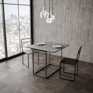 Mesa consola extnsible NORDICA LIBRA hormigón estructura antracita