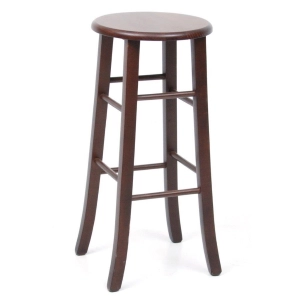 Sgabello TONDO in legno massello da h70 cm noce