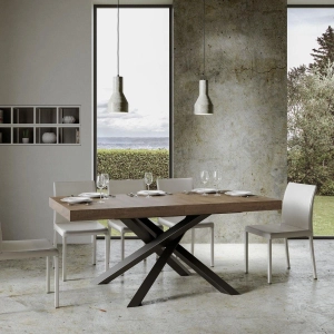 Table VOLANTIS 90X180 noyer extensible à 284 cm