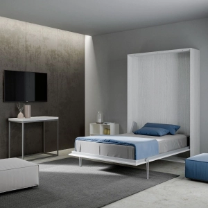 Cama abatible vertical 120 cm KENTARO Blanco
