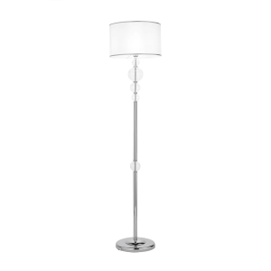 Lámpara de pie TEBE en vidrio cromado hecho a mano H179 cm