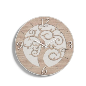 Wanduhr D50 LEBENSBAUM modernes TTE Schichtholz