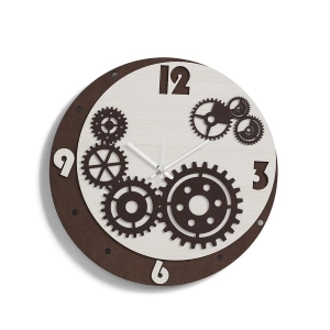 Wall clock in laminated wood RSN - D50 gears