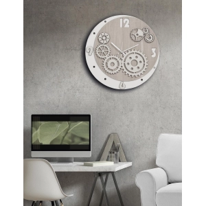Wall clock in laminated wood BRC - D50 gears