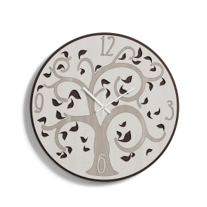 Runde Wanduhr D50 aus RSN-Schichtholz - Natur