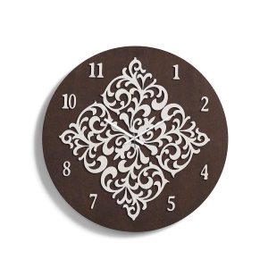 Orologio da parete moderno ROMBO in legno taglio laser D50 RSN