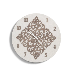 Orologio da parete moderno ROMBO in legno taglio laser D50 TRS