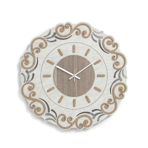 Runde Wanduhr D30 ohne Zahlen aus TRS-Schichtholz