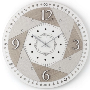 Runde Wanduhr aus Schichtholz D30cm BRC - Octagon