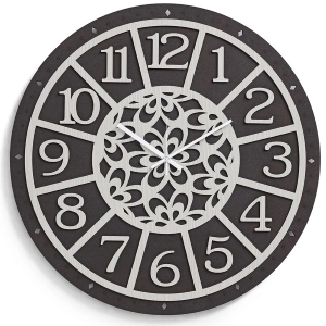 Runde Wanduhr D30 aus Schichtholz RSN - NATUR