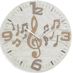 30 cm moderne Wanduhr MUSIC aus TRS-Schichtholz