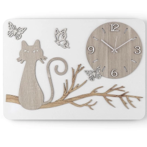 Rechteckige Wanduhr aus Schichtholz CAT 41x59 cm BRC