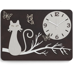 Rechteckige Wanduhr aus Schichtholz CAT 41x59 cm RSN