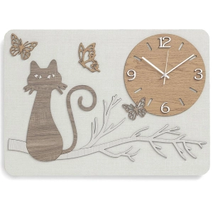 Rechteckige Wanduhr aus Schichtholz CAT 41x59 cm TRS