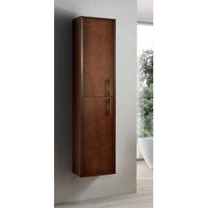 Moderne reversible Badezimmersäule CLASSIC mit 2 Türen LIGHT WALNUT