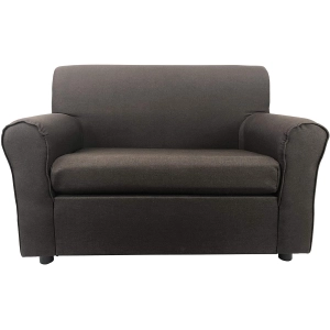 Divano a 2 posti 125 cm pratico funzionale con rivestimento in tessuto TESTA DI MORO