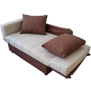 Divano PRONTOLETTO 140 cm con contenitore in tessuto BEIGE MARRONE