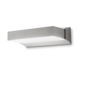 Applique NIC en aluminium peint ARGENT 23x13,5 cm