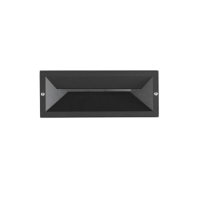 SHADE recessed wall lamp for outdoor use in BLACK aluminum 25x9 cm