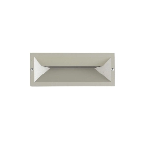 SHADE recessed wall lamp for outdoor use in SILVER aluminum 25x9 cm