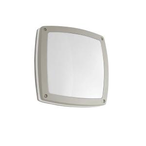 PARIS outdoor wall lamp in SILVER aluminum 30x30 cm