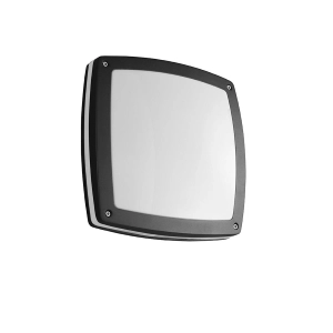 PARIS outdoor wall lamp in BLACK aluminum 30x30 cm