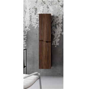 BORA moderne hängende Badezimmersäule mit 2 Türen TEAK
