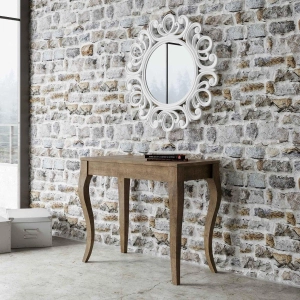Extendable OLANDA WHITE or WALNUT console table 90x48/308 cm