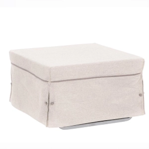 Pouf convertible into a bed 80x80cm BIN with striped fabric