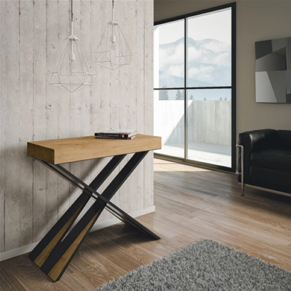 Ausziehbare Konsole 90x40/300 cm DIAGO Natur Eiche