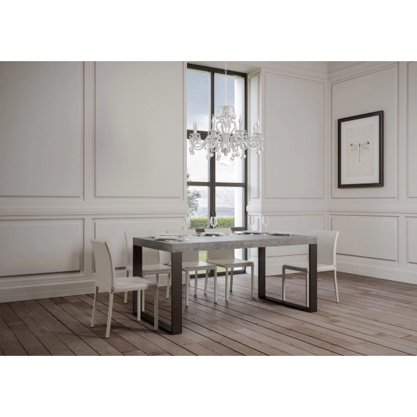 Mesa extensible hasta 420 cms TECNO 90X160 Cemento