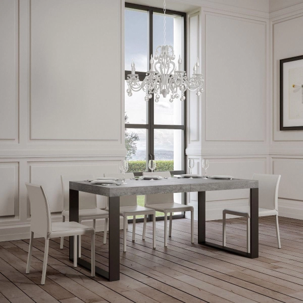 Mesa hormigón TECNO 90X180 extensible a 440 cms
