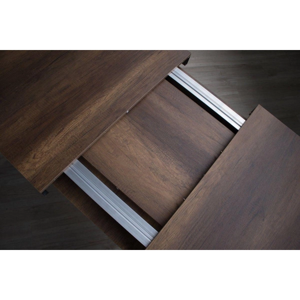TECNO EVOLUTION 160 mesa extensible hasta 420 cm nogal