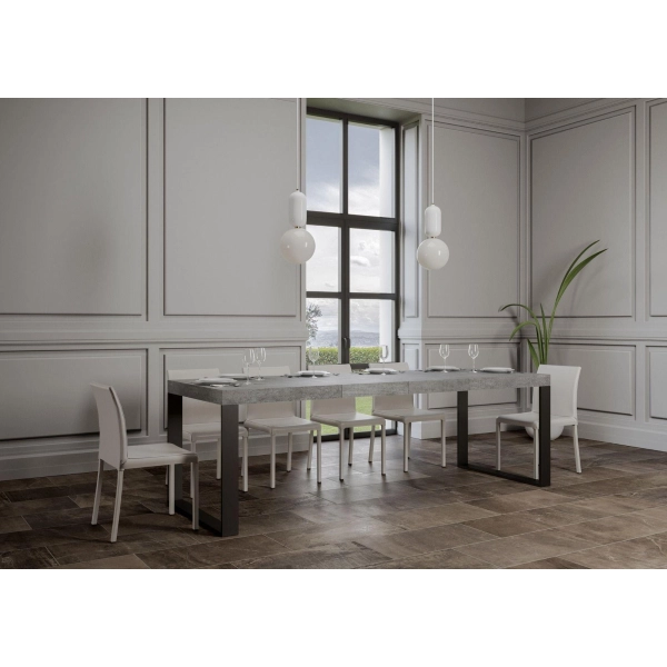 Mesa TECNO PREMIUM 130 extensible hasta 234 cm de cemento