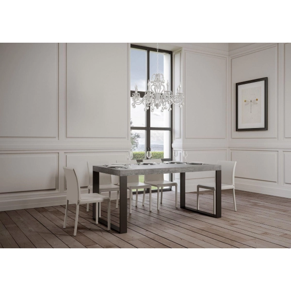 Mesa TECNO PREMIUM 130 extensible hasta 234 cm de cemento