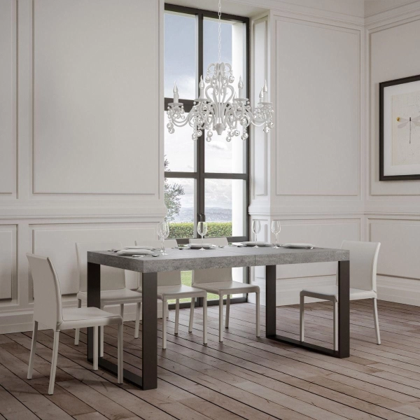 Mesa TECNO PREMIUM 180 extensible hasta 284 cm cemento