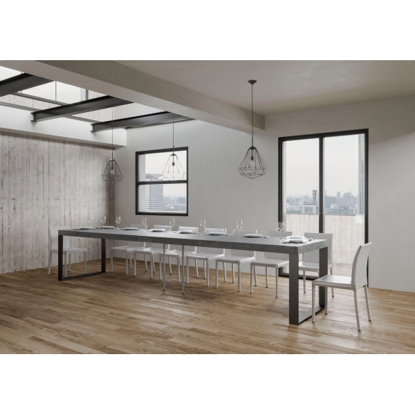 Mesa TECNO PREMIUM 180 extensible hasta 440 cm de cemento