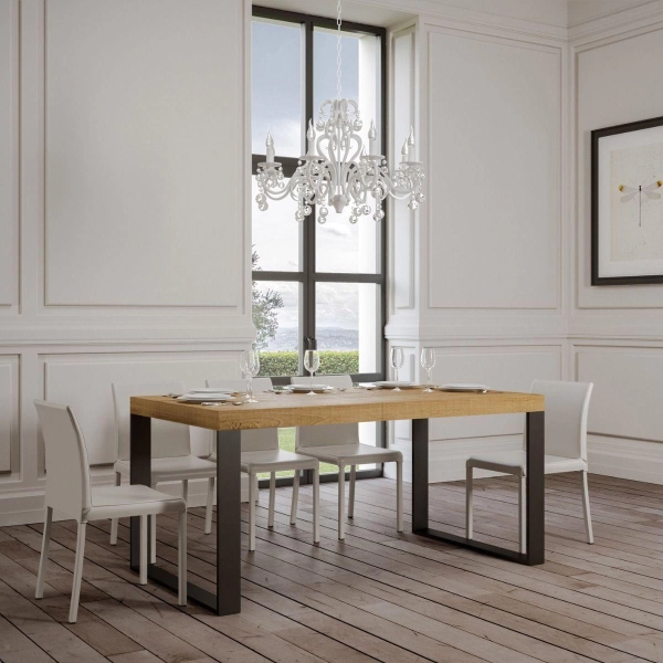 Mesa TECNO PREMIUM 180 extensible hasta 440 cm roble natural