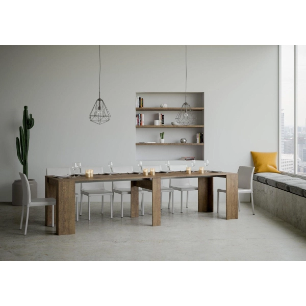 Ausziehbarer Konsolentisch BASIC Nussbaum 308 cm