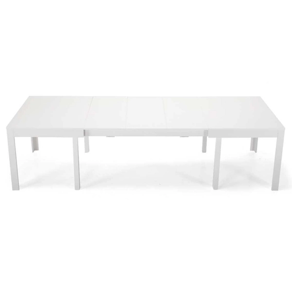 FABIO Mesa extensible 12 plazas de madera de Fresno Blanco hasta 320 cm
