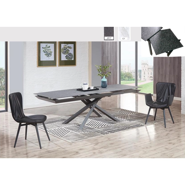 Mesa extensible MARTE con encimera efecto piedra gris