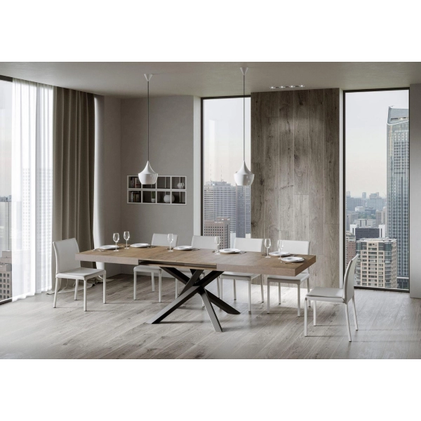 Mesa VOLANTIS 90X180 nogal extensible a 284 cms